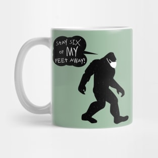 Funny Bigfoot  Six Foot Social Distance Mug